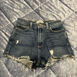 Paige size 26 Blue Distressed Denim Shorts
